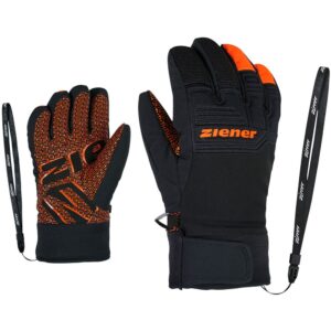 Ziener Lanus As Gloves Naranja,Negro 4 Niño