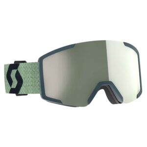 Scott Shield Amp Pro Ski Goggles Verde Amplificator Pro White Chrome/CAT2