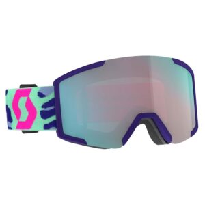 Scott Shield Ski Goggles Verde,Rosa Enhancer Aqua Chrome/CAT3