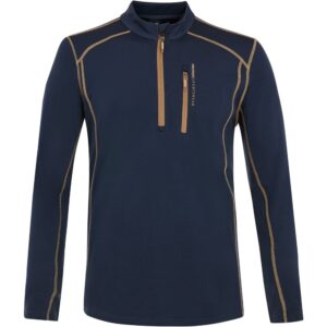 Protest Prtkurano Half Zip Long Sleeve T-shirt Azul L Hombre