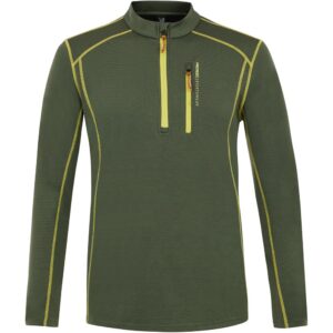 Protest Prtkurano Half Zip Long Sleeve T-shirt Verde L Hombre