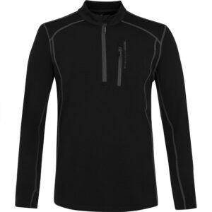 Protest Prtkurano Half Zip Long Sleeve T-shirt Negro XS Hombre