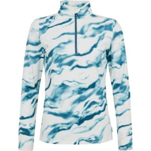 Protest Prtrikoti Half Zip Long Sleeve T-shirt Azul L Mujer