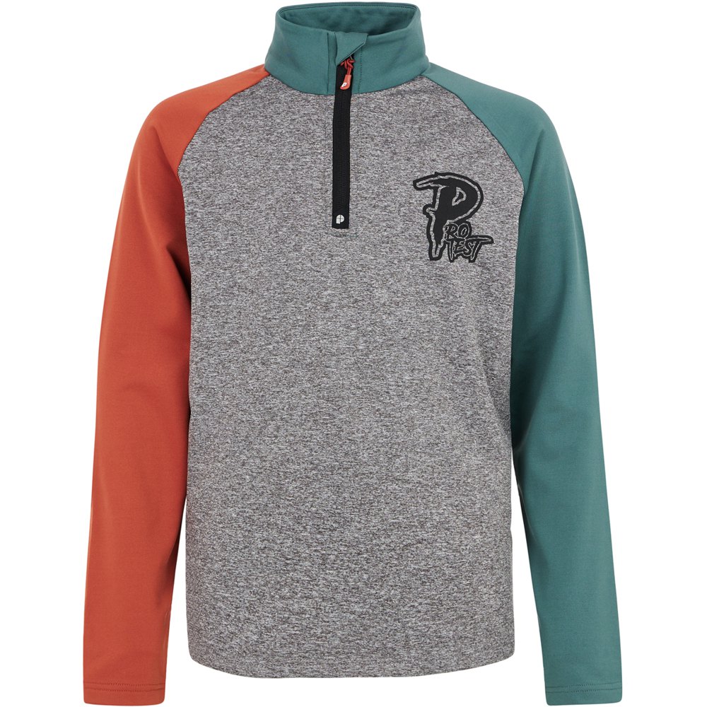 Protest Prtvalki Half Zip Long Sleeve T-shirt Gris 176 cm Niño